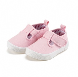 T-bar canvas baby walking shoe