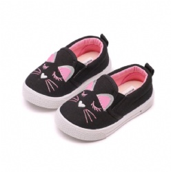 Embroidery adorable kitty baby walking shoe