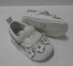 Infant Baby Girls white T-strap flower with printed leopard Flats Non Slip Soft Sole Prewalker Princess Wedding Dress Shoes