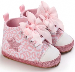 star with big bowknot on front print shoe