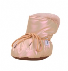 baby booties in solid gold