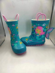 rubber rain boots blue mermaid