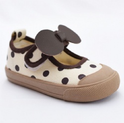 polka dot with nice bowknot mary jane girl shoe