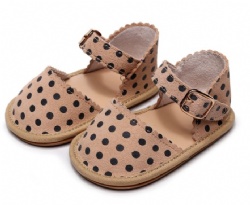 Adorable polka dots baby girl shoe