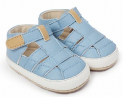 stripe baby leather sandals