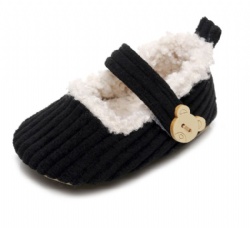 black corduroy mary jane baby girl winter boots